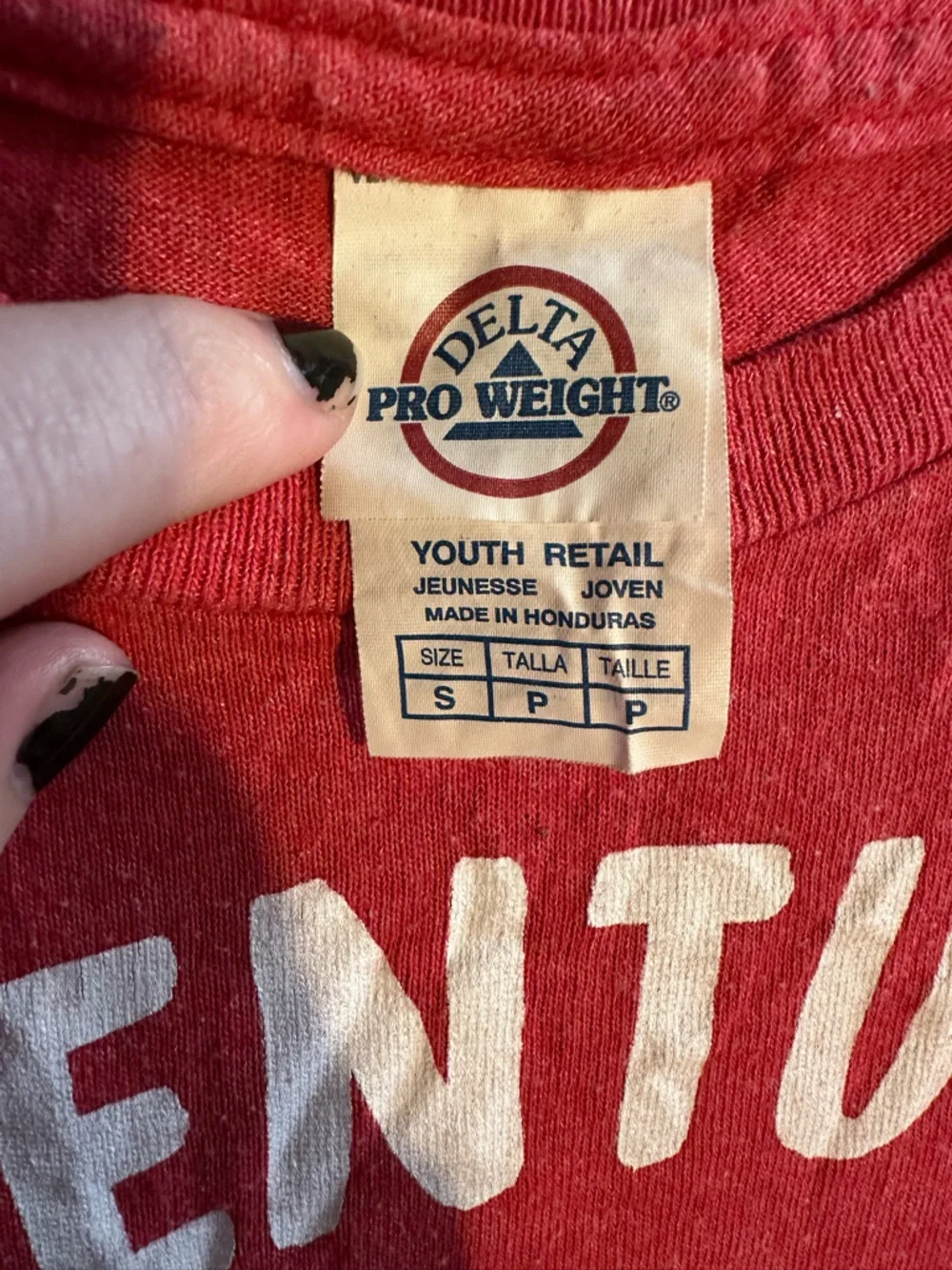 Delta Pro Weight Red Graphic Youth Tee
